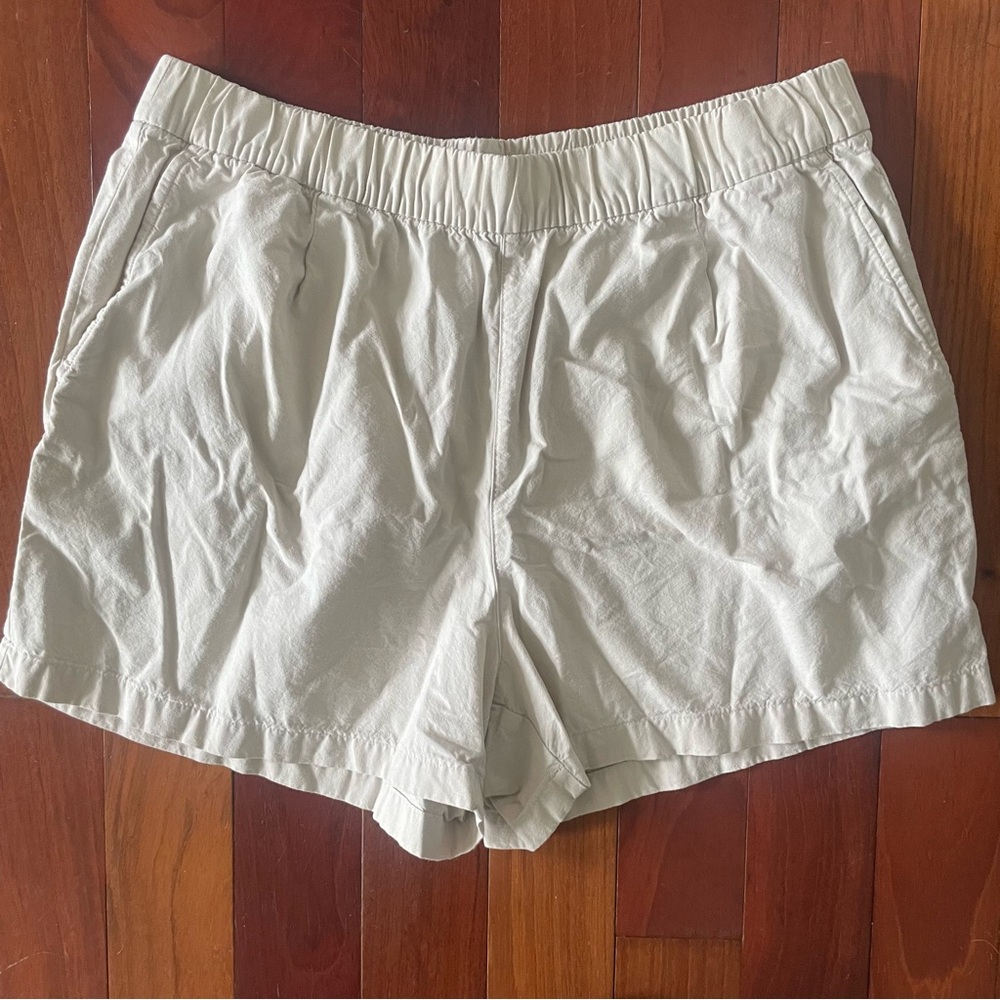 Uniqlo Cotton Shorts High Waisted, Drawstring, Size Large